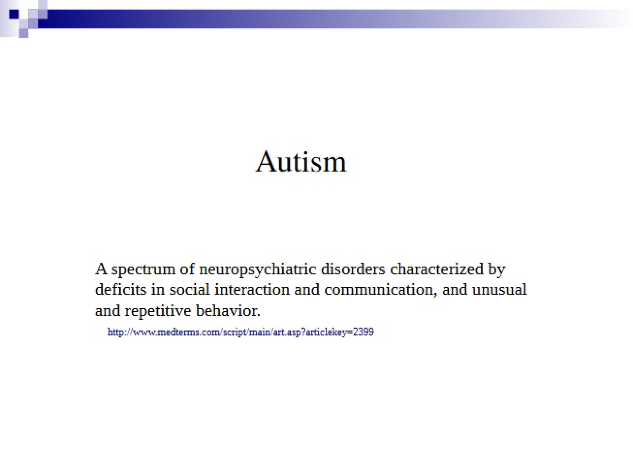 Autism Study Materials 2