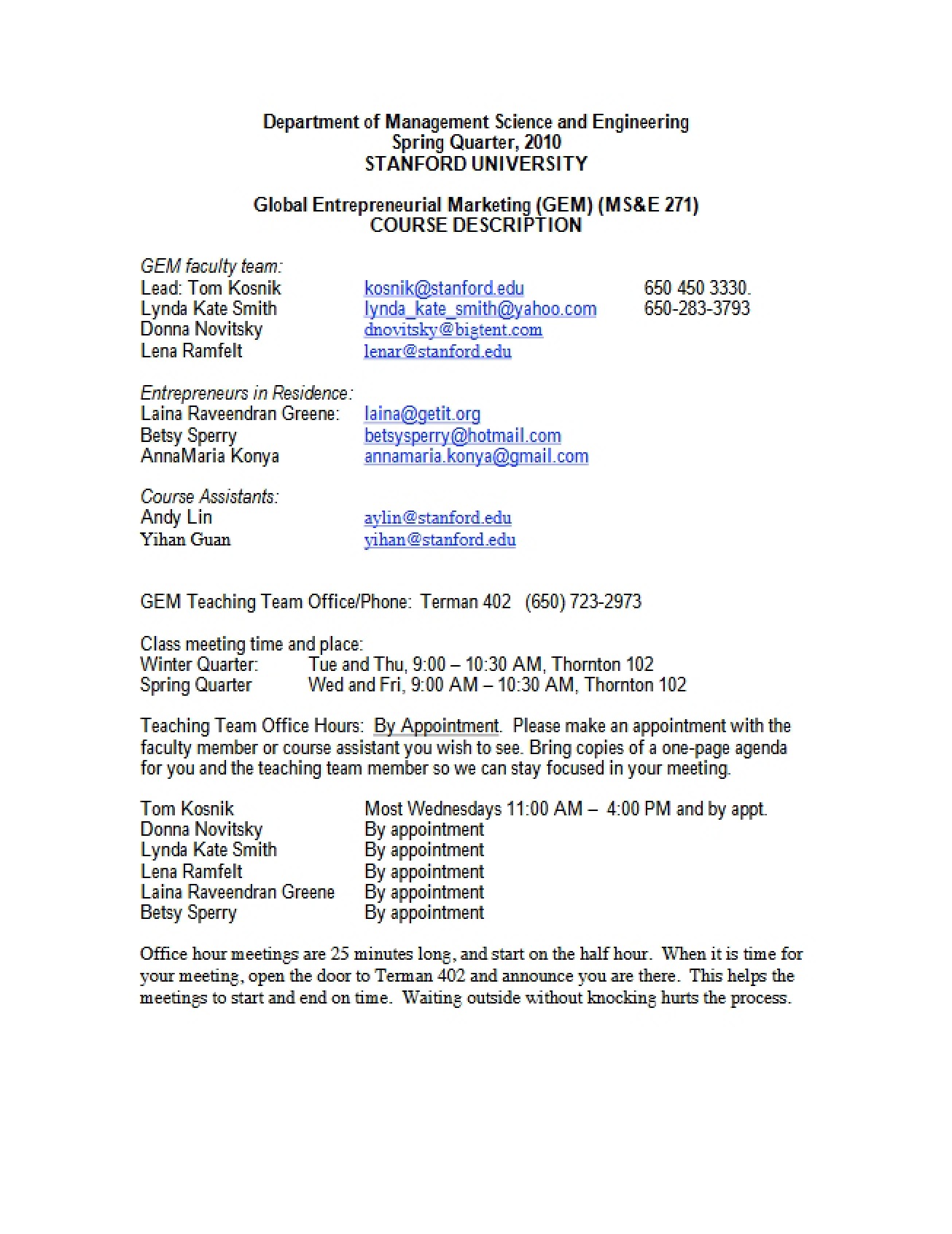Global Entrepreneurial Marketing Study Materials