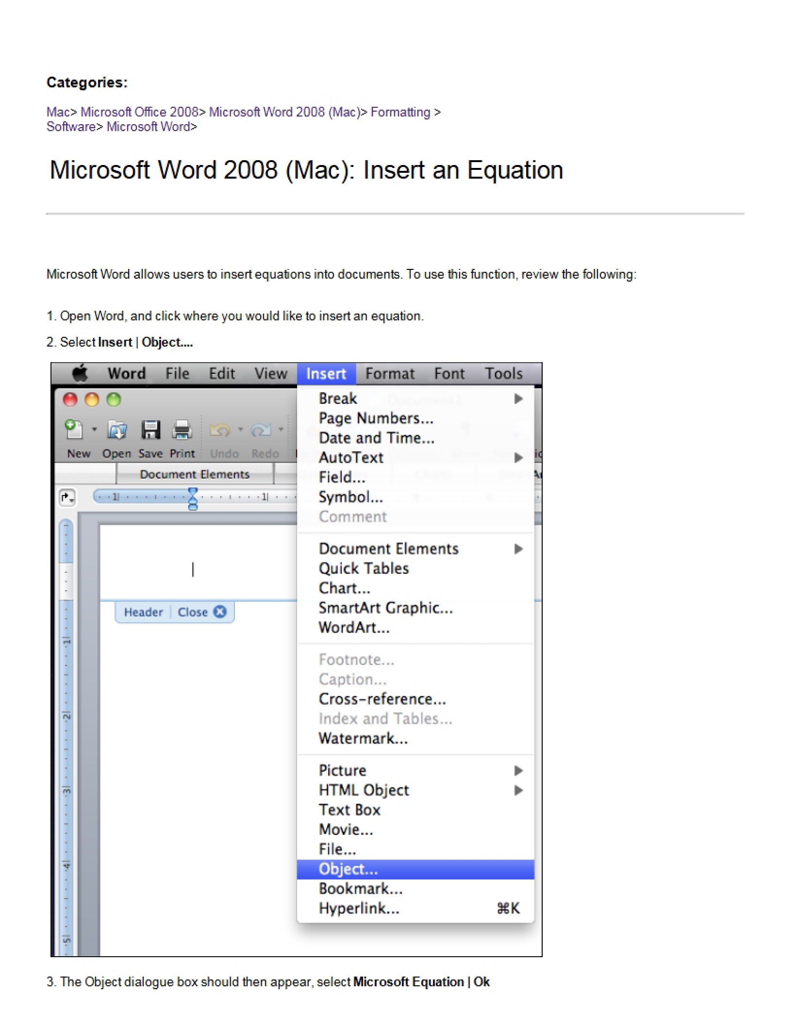 Mac Equation Editor 2008