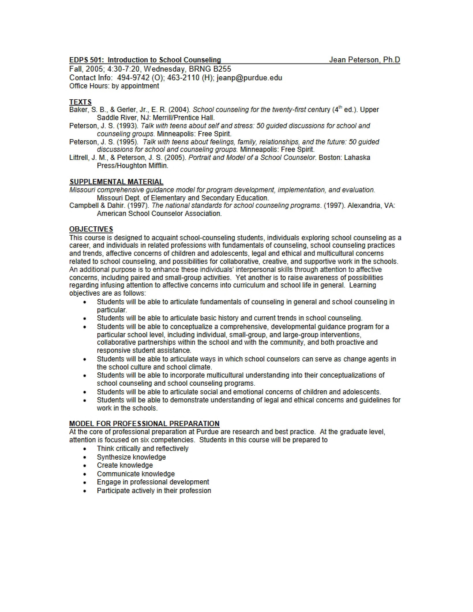 Syllabus - 6 Pages
