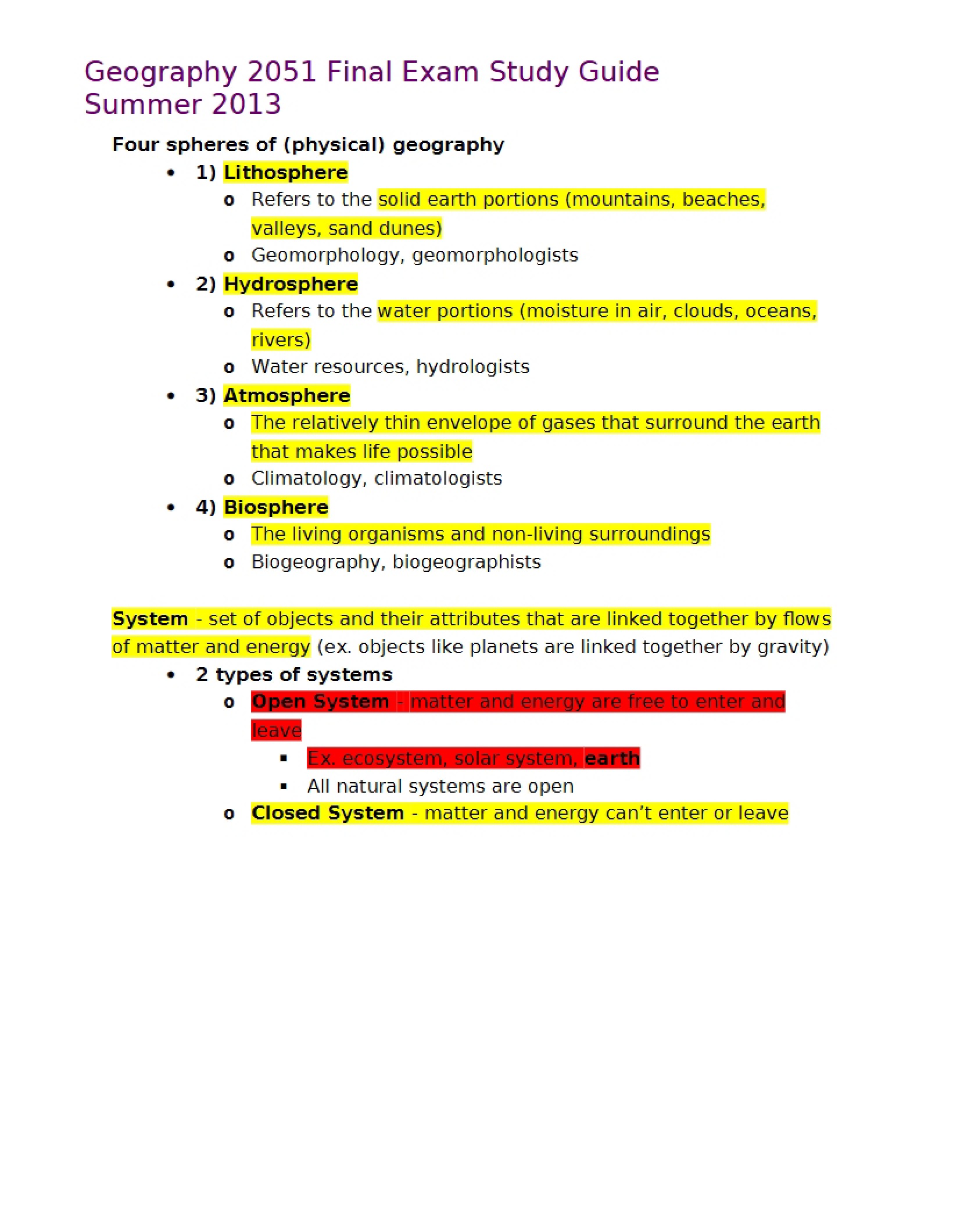 Final Exam Guide