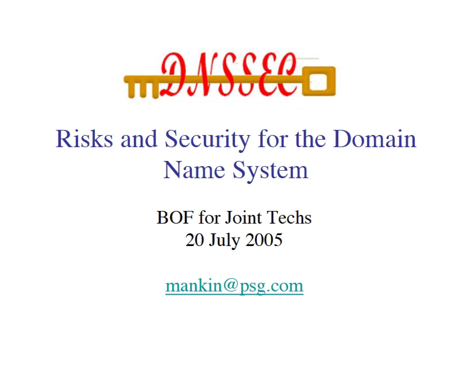 Domain Name System Security and Risks