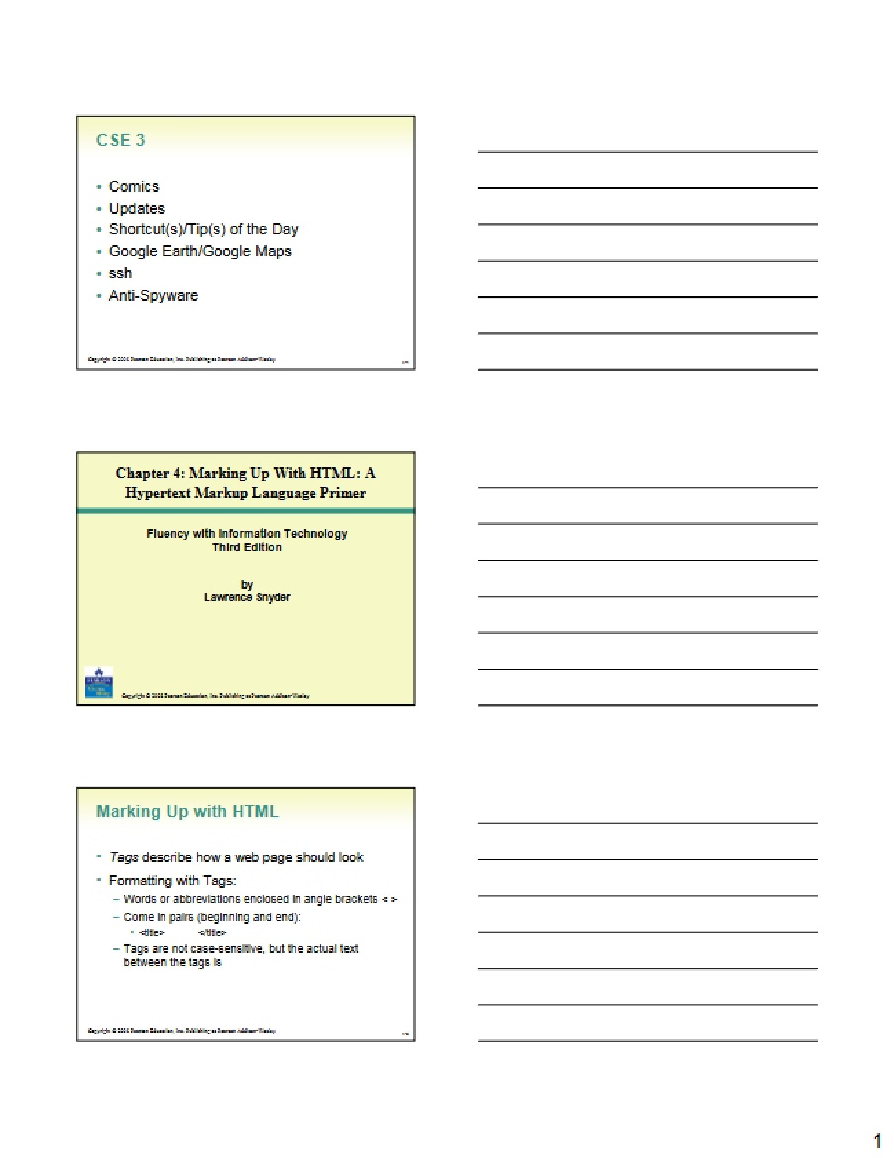 Web Structure via HTML Marking