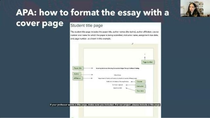 Essay Cover Page - APA Formatting