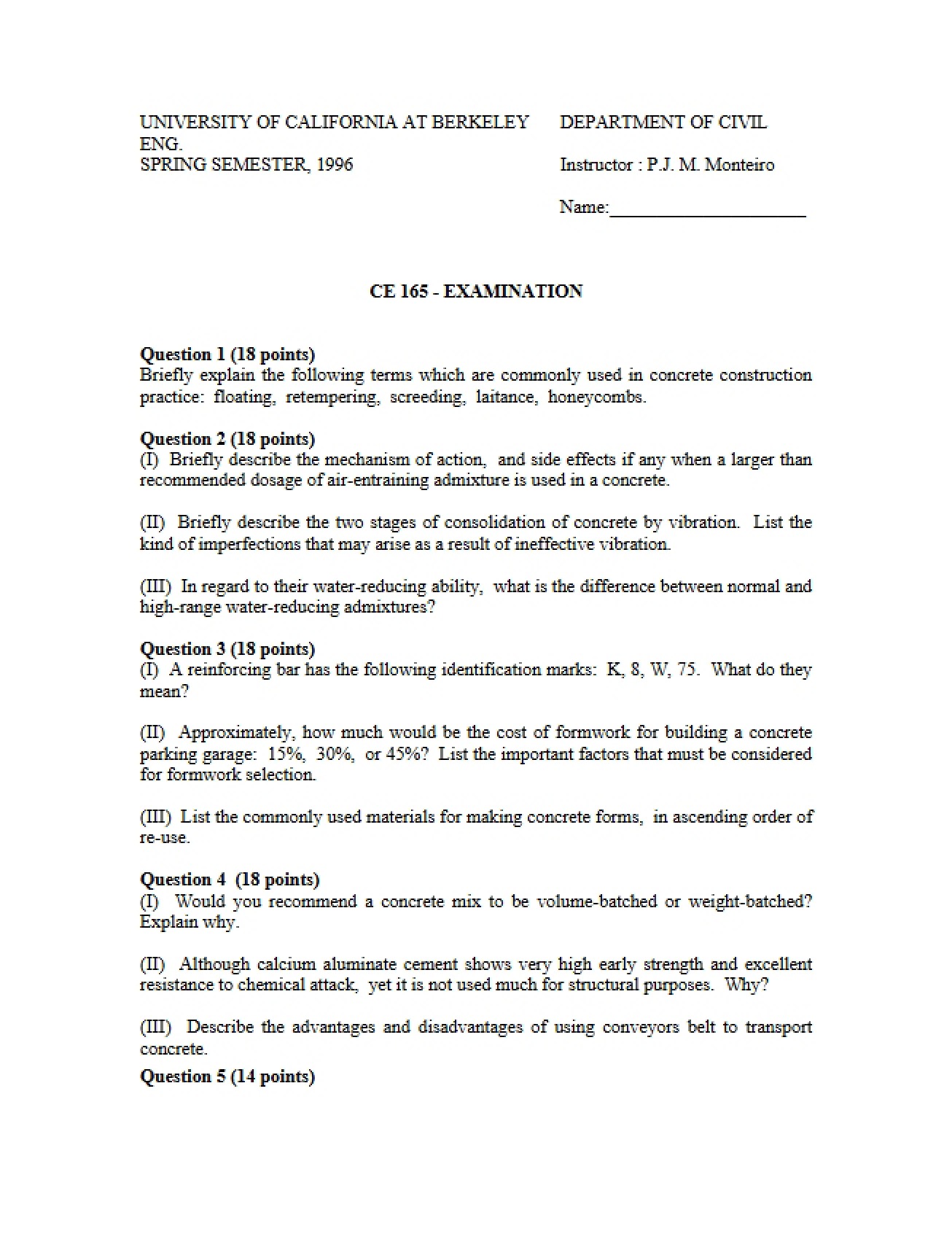 Course Exam