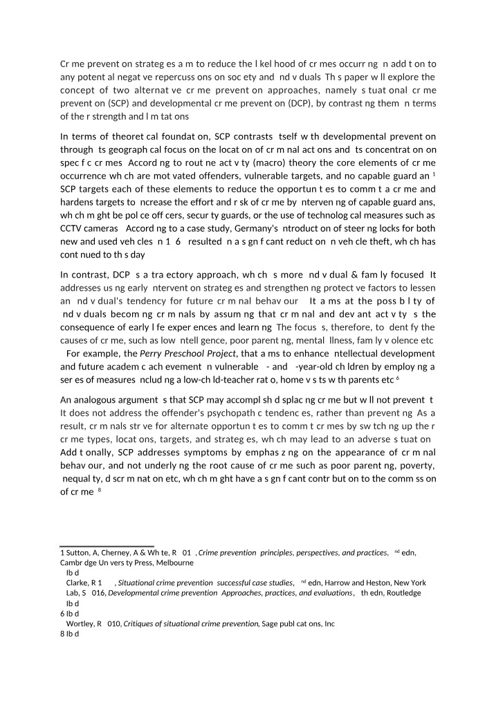 Crime Prevention Strategies - Situational vs Developmental