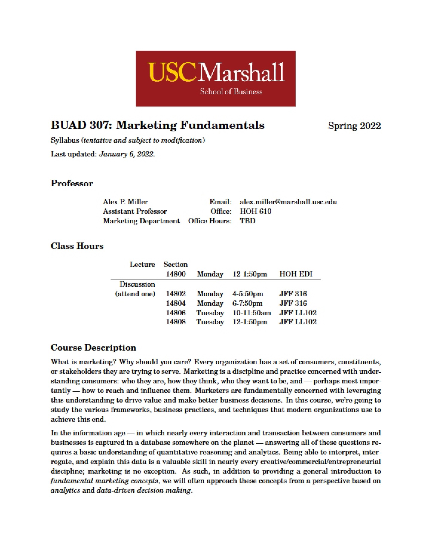 Course Syllabus