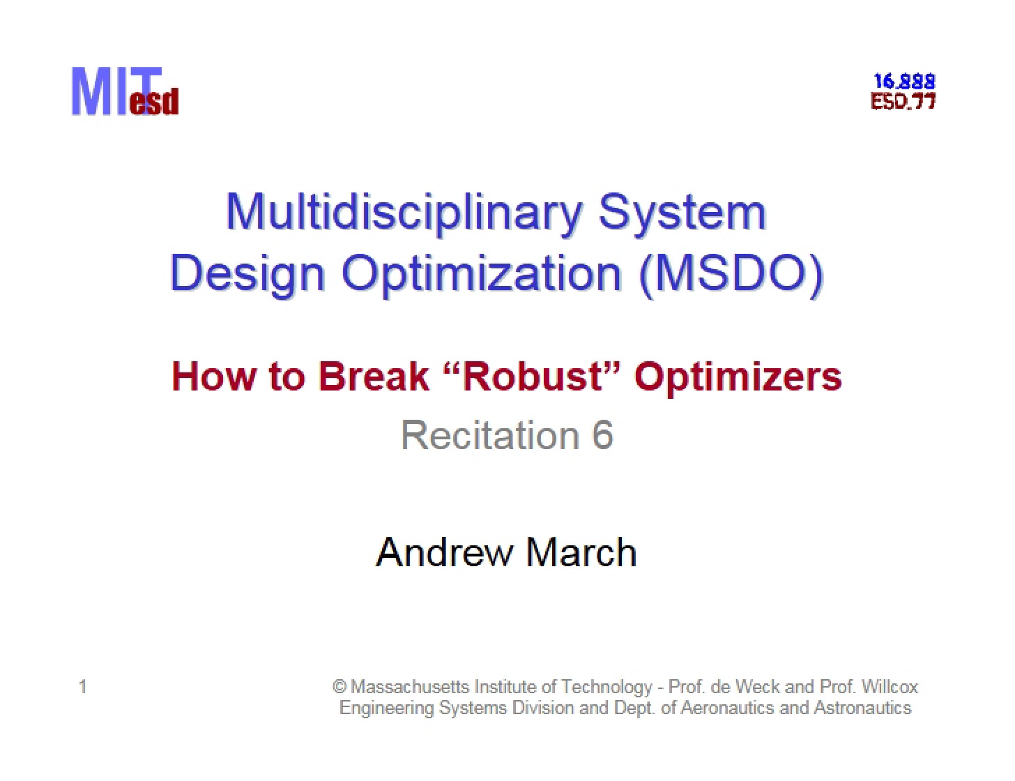 Multidisciplinary Optimization of Systems