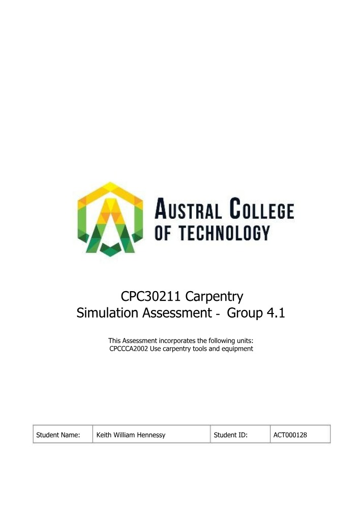 Construct a Saw Horse - Carpentry Practical Task