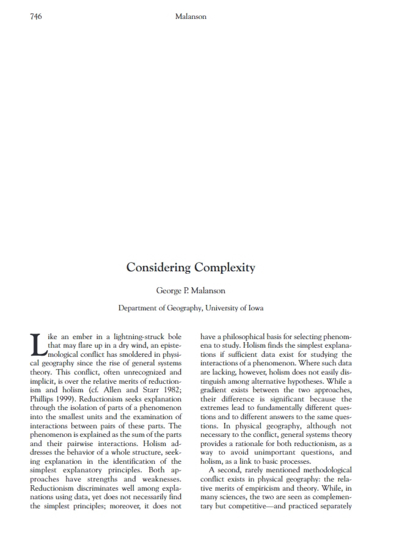 Considering Complexity in Research