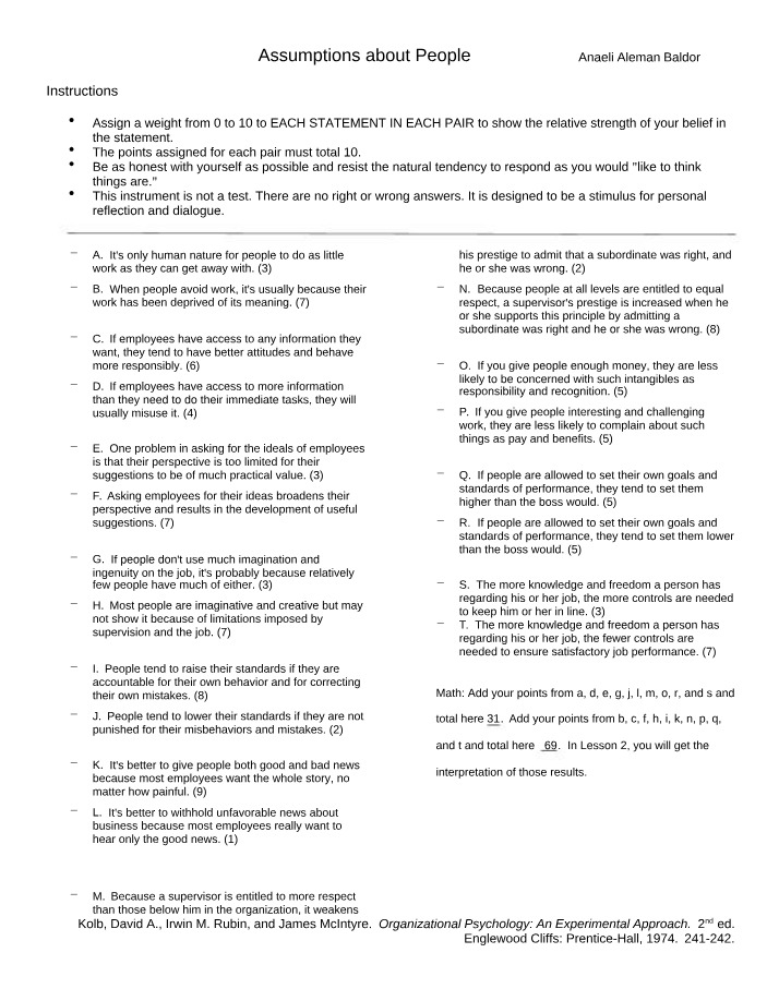 MGT210 - Assumptions Exercise 2