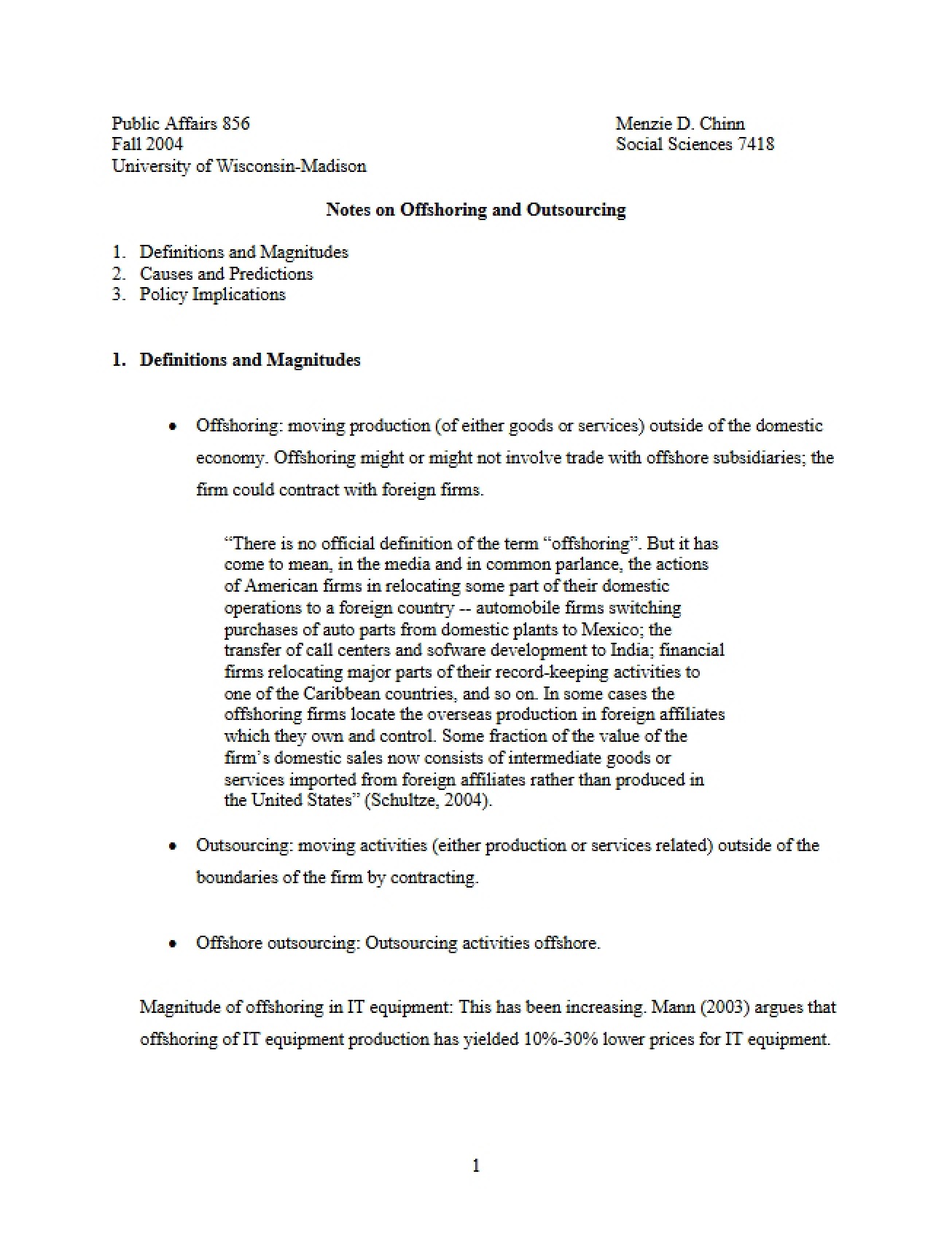 Trade and Income Inequality Notes