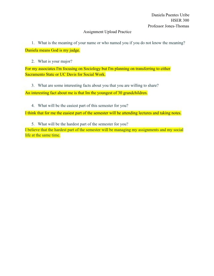 Human Services 300 - Assignment Upload Practice