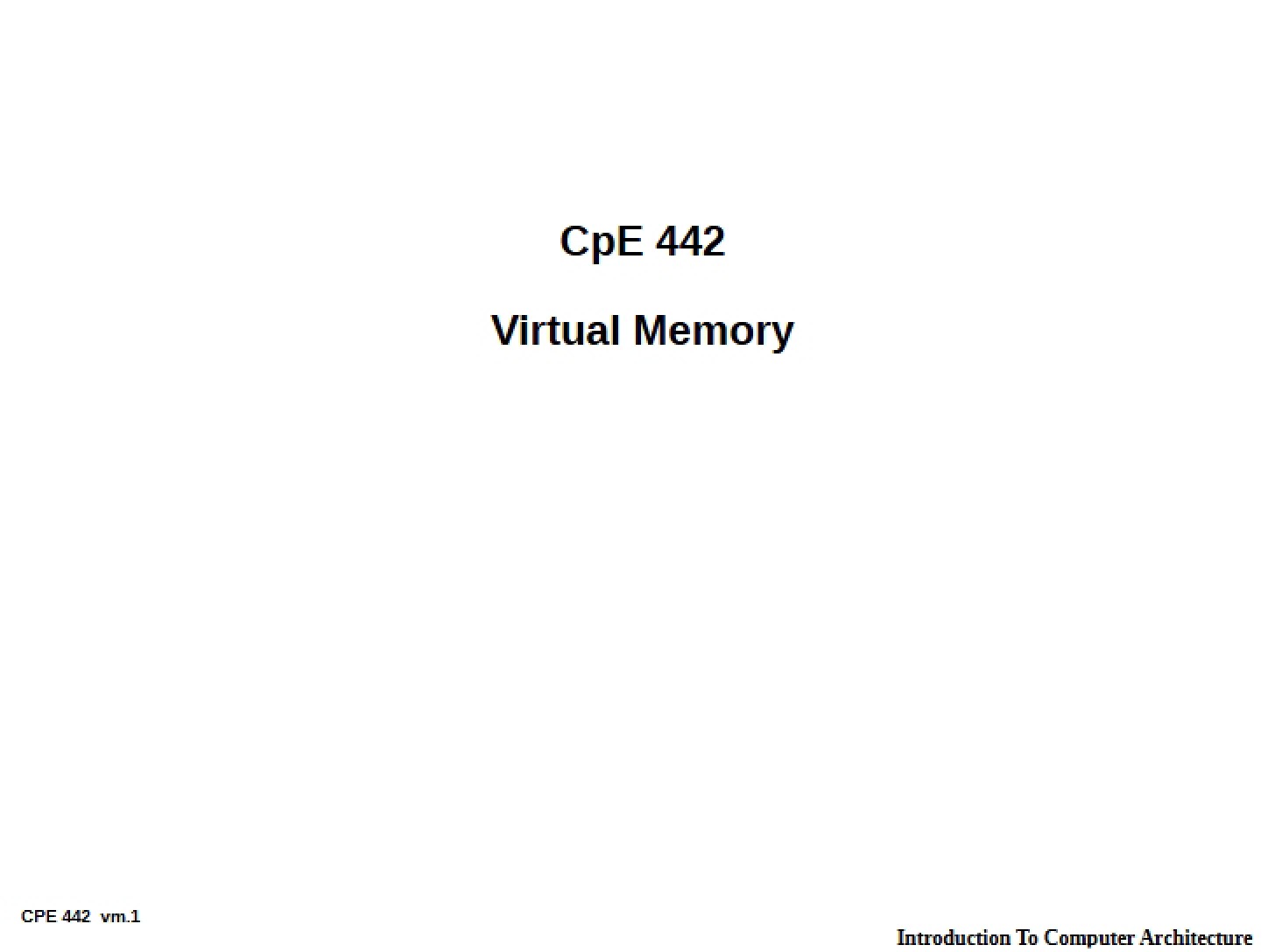 Concepts of Memory Virtualization