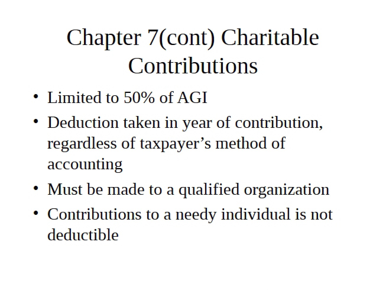 Losses and Deductions
