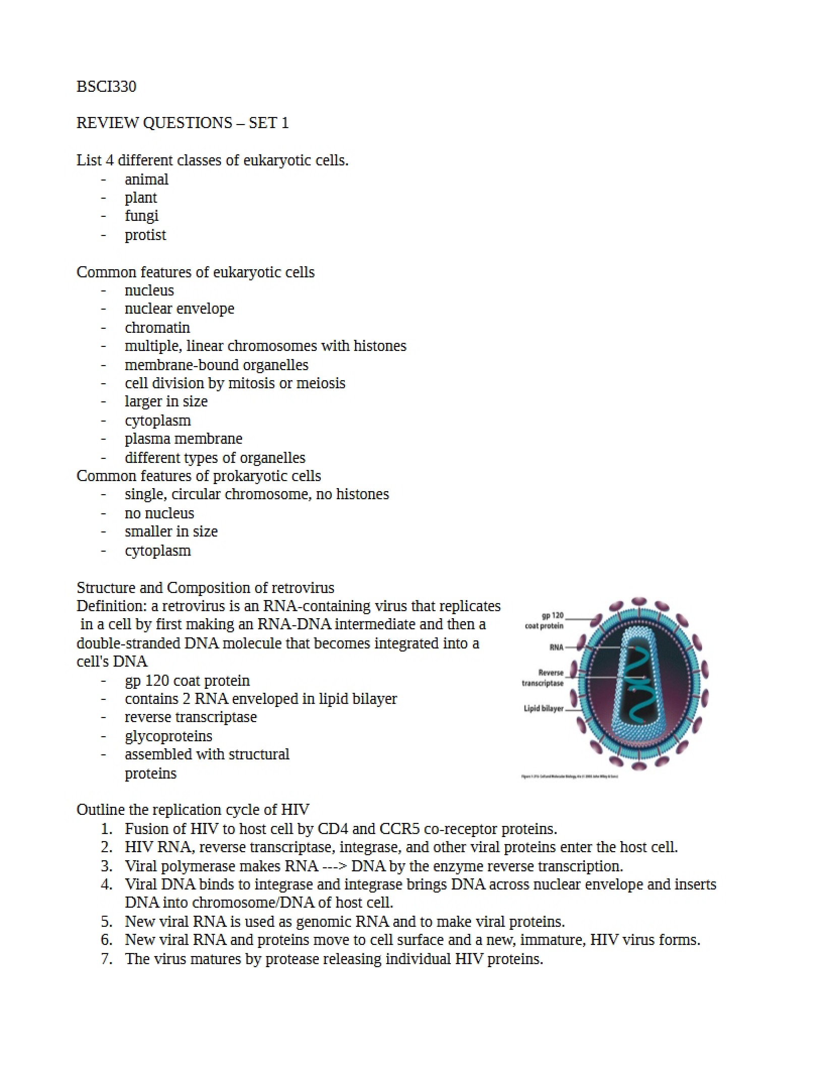 Physiology Course Summary