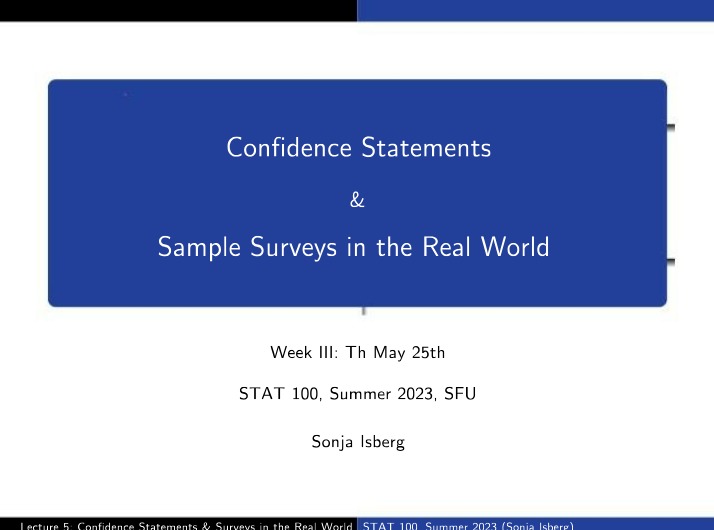 Statistics Lecture 5