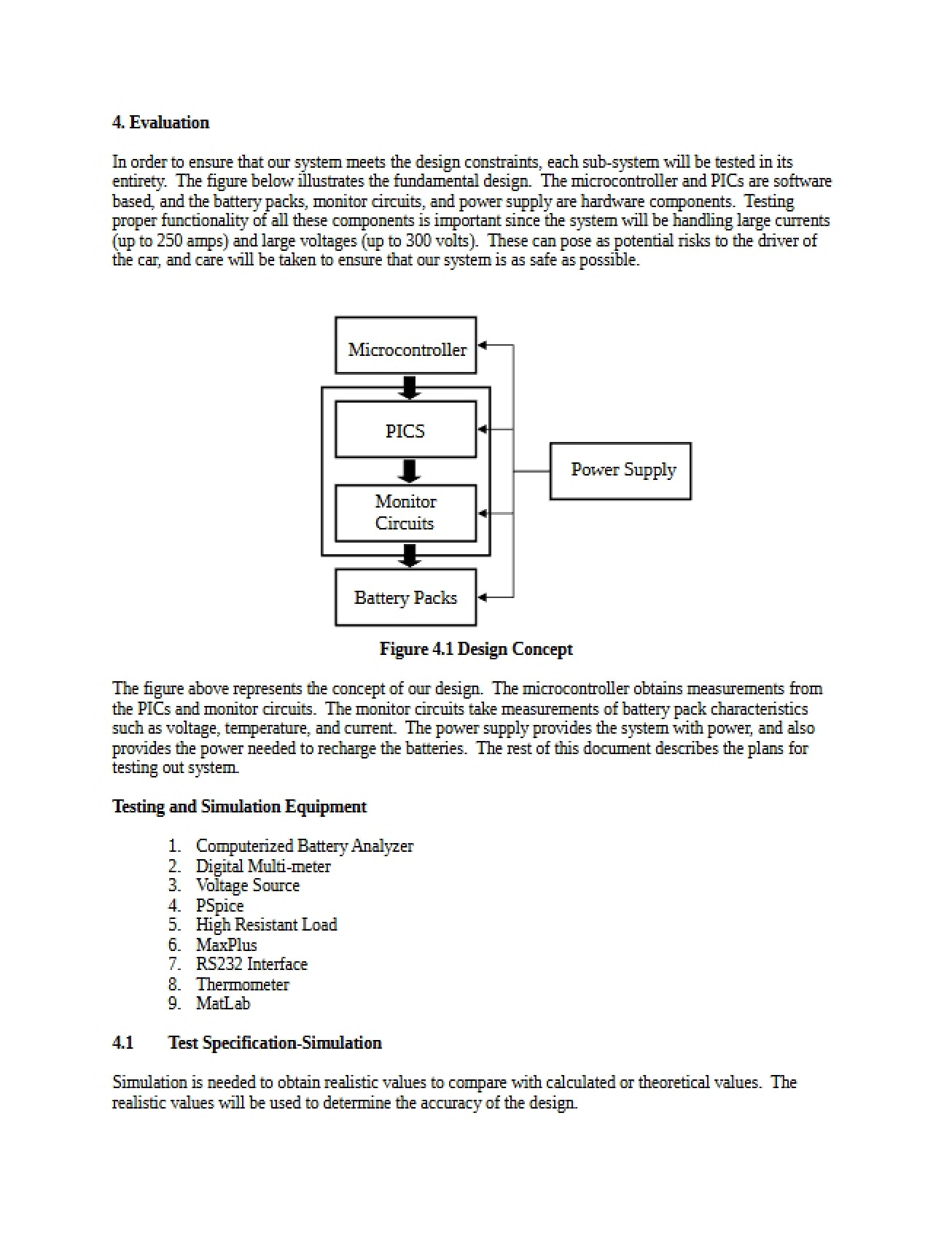 Test Specs - ECE 4532