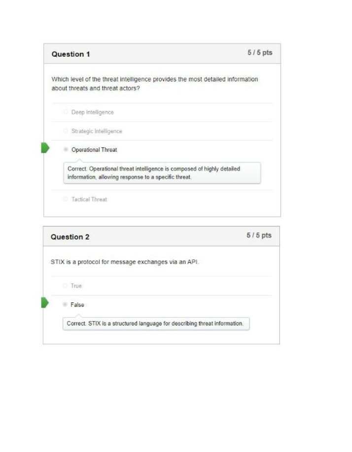 Quiz on Cybersecurity