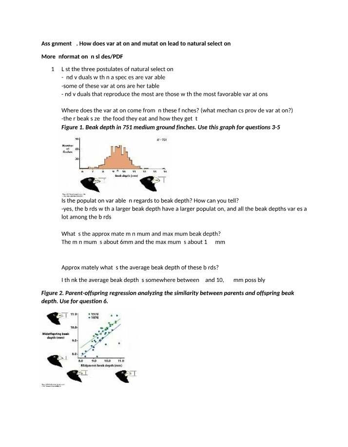 Variation and Mutation - Drivers of Natural Selection