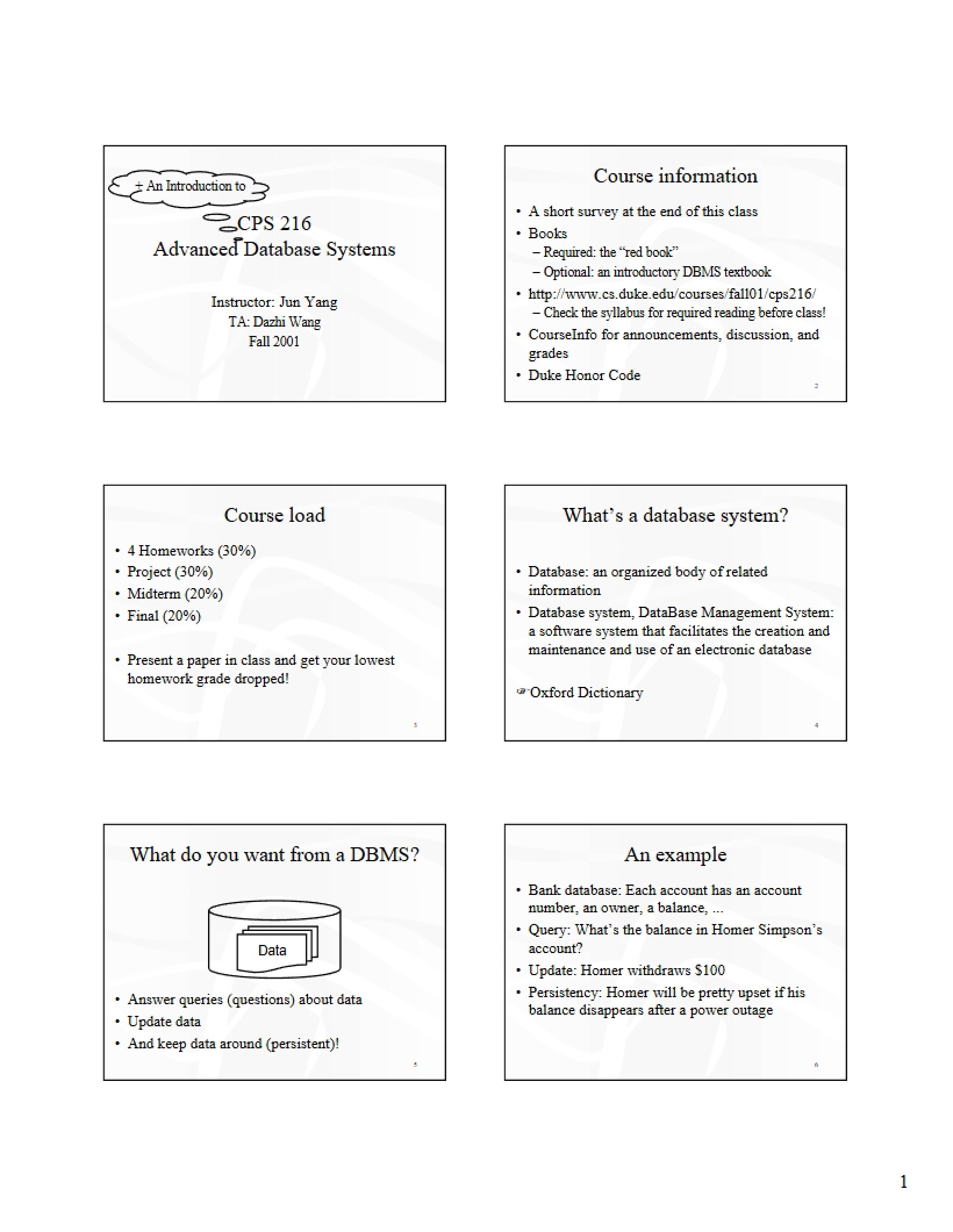 Systems for Advanced Databases