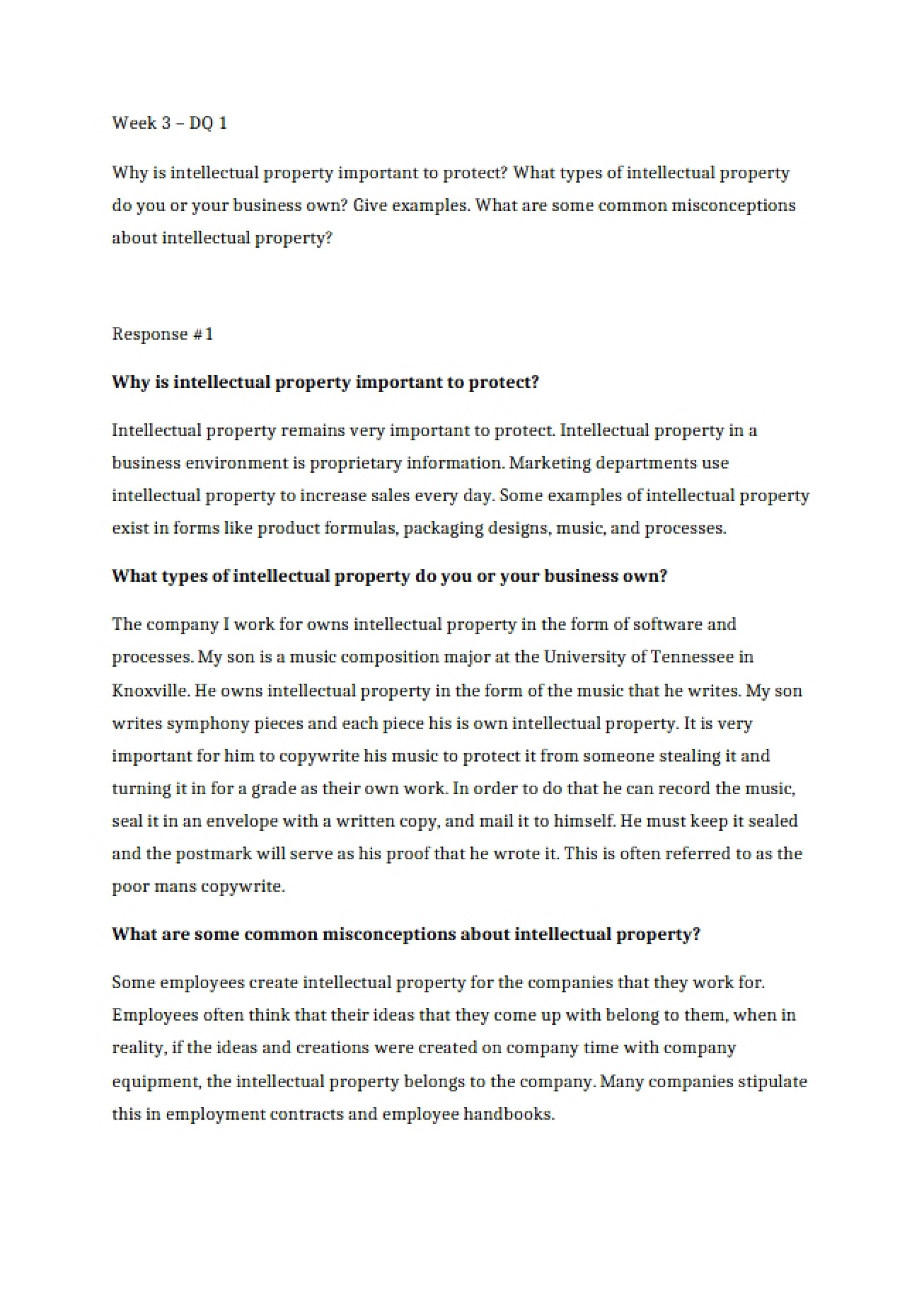 Importance of Protecting Intellectual Property