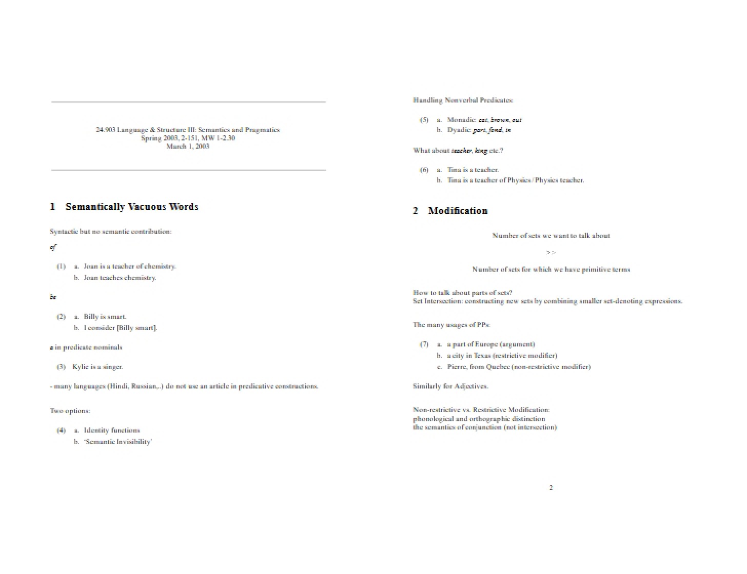 Words without Semantic Value