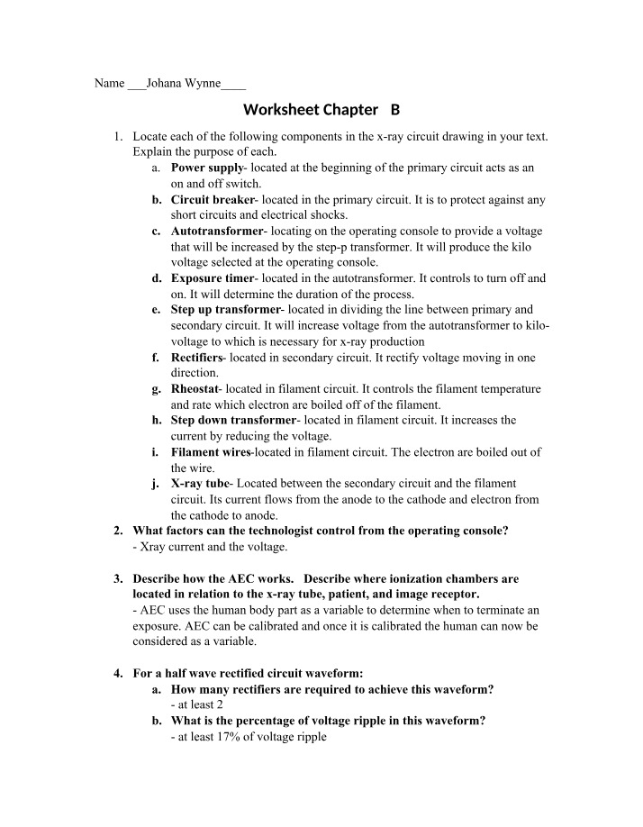 Chapter 4B Worksheet