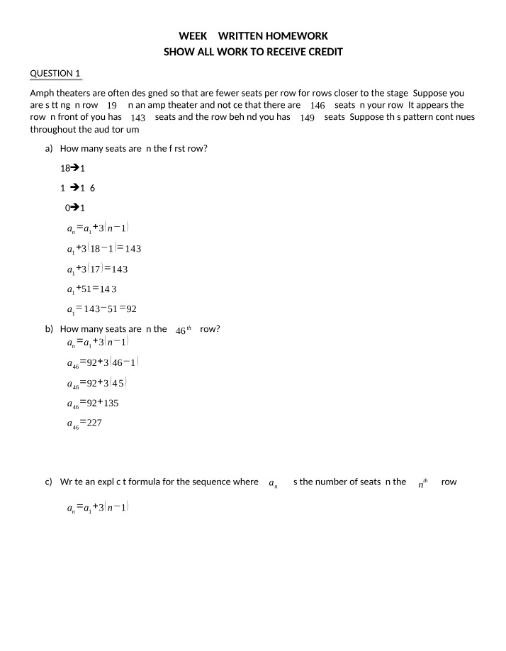 Written Homework Week 4