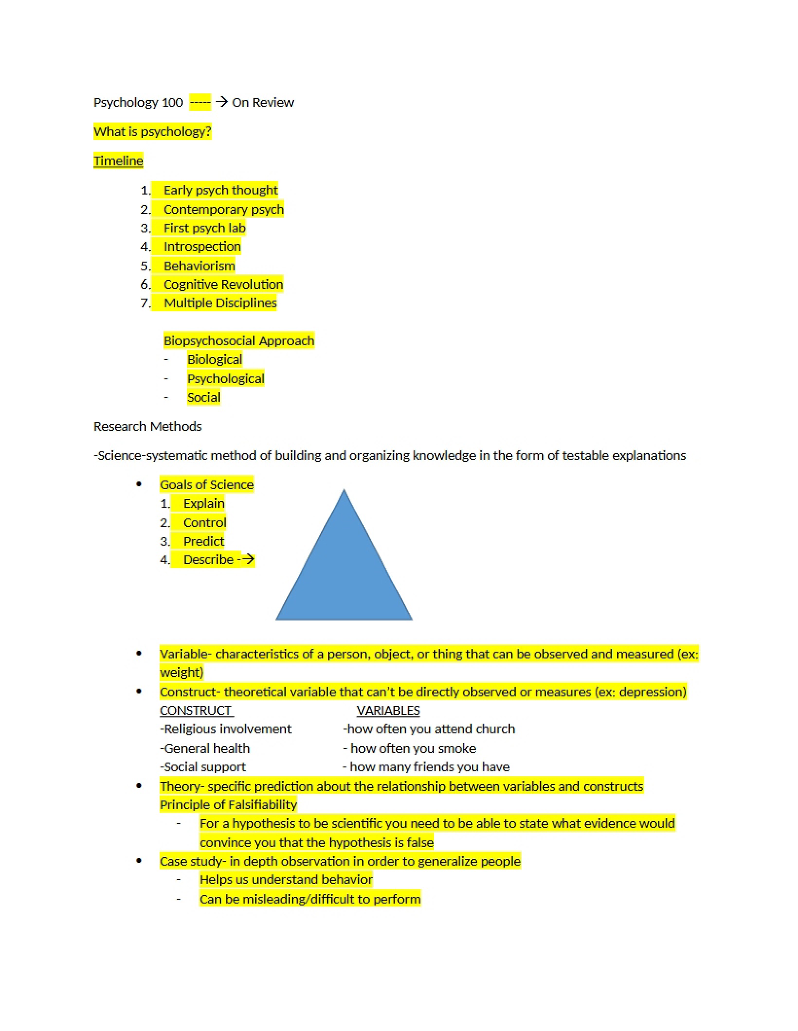 Psychology Study Guide