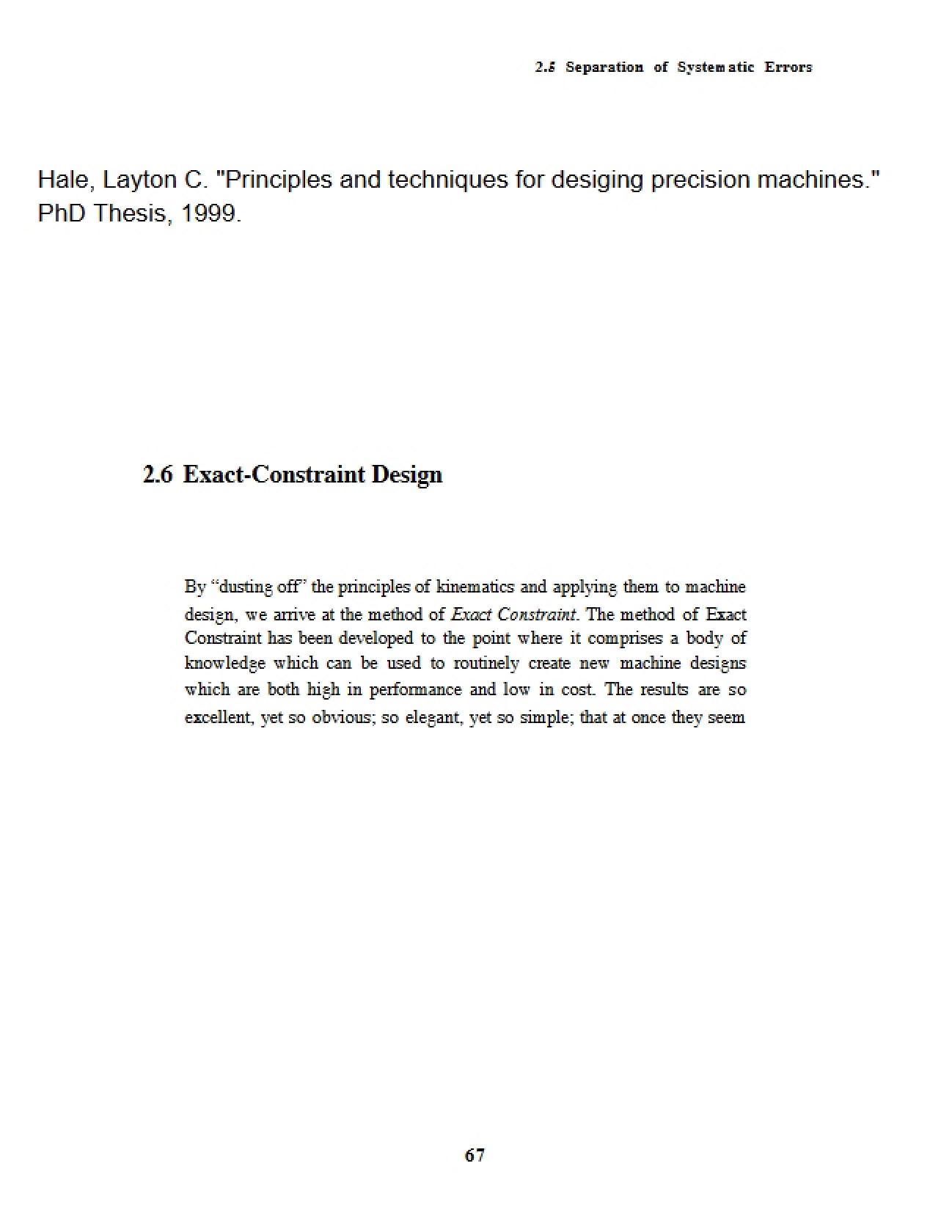 Design: Exact-Constraint