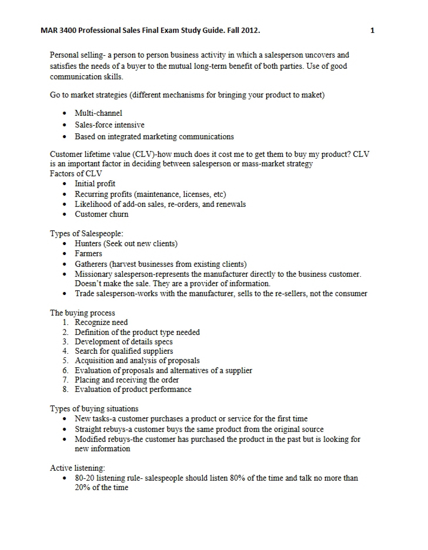 Guide for Final Exam
