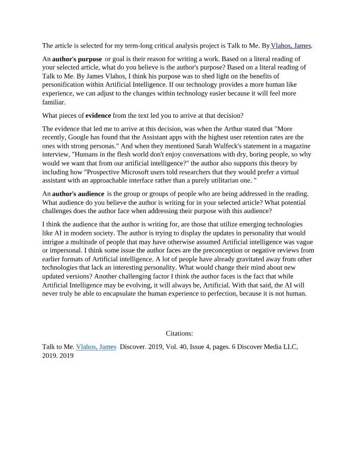 Writing Notes Assignment - Tiara