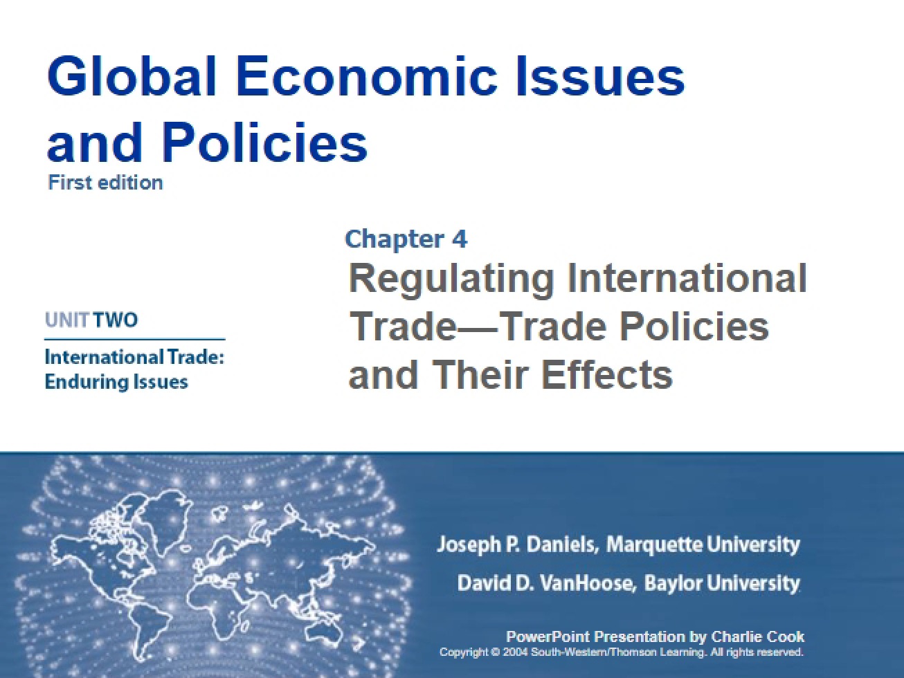 Policies and Issues in Global Economics Part 5