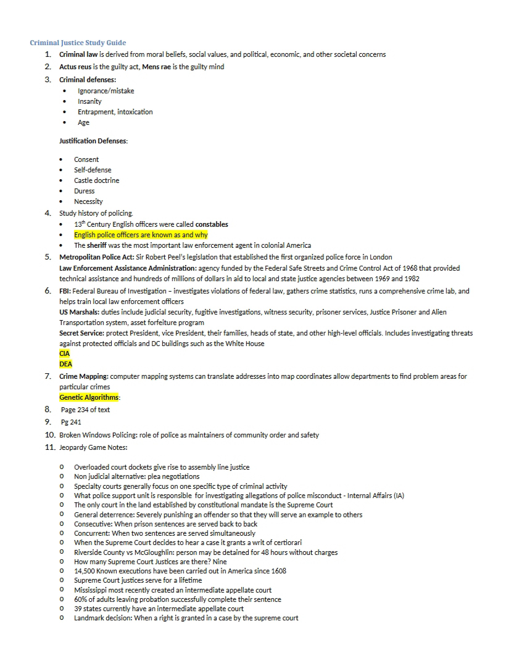 Guide to Criminal Justice Studies
