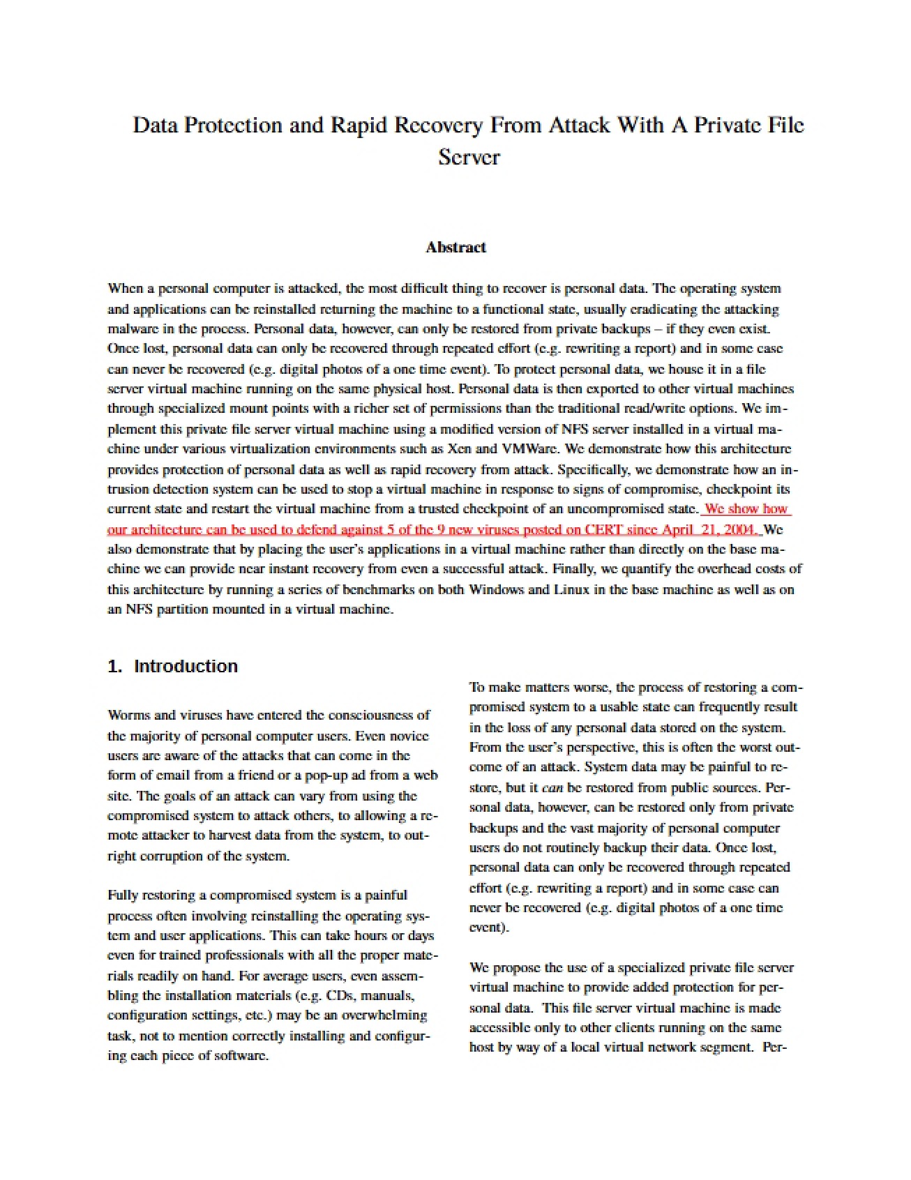 Part 2 Private File Attack Recovery and Data Protection