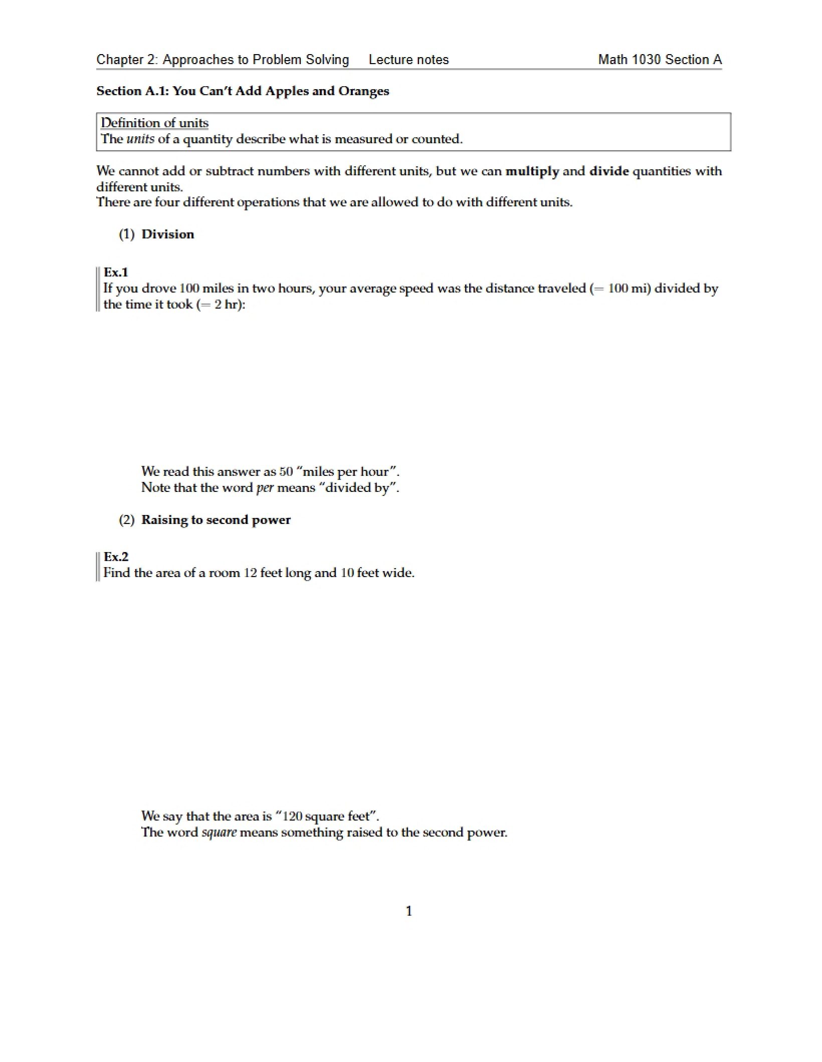 Problem Solving Approaches
