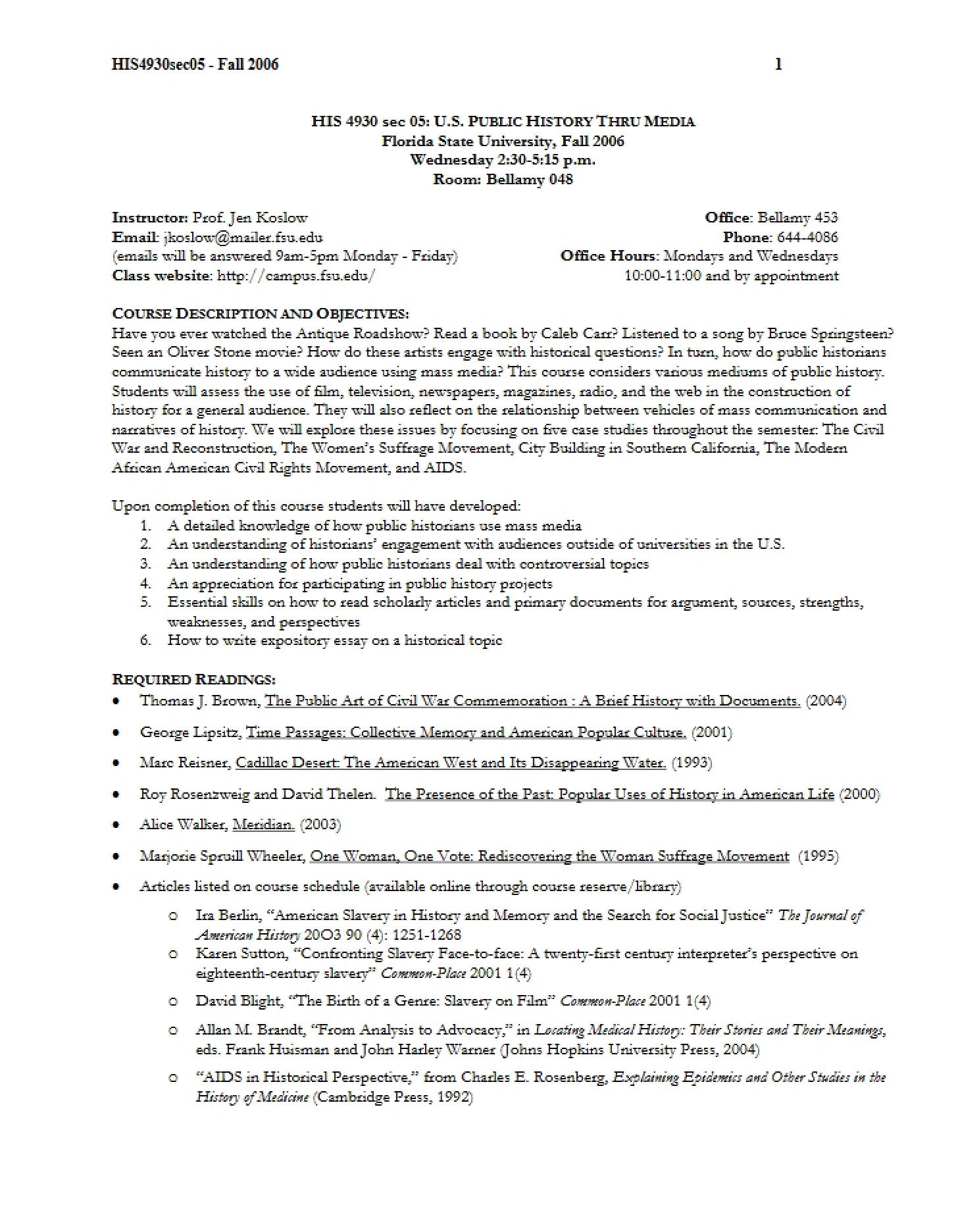 Course Guidelines and Requirements Overview