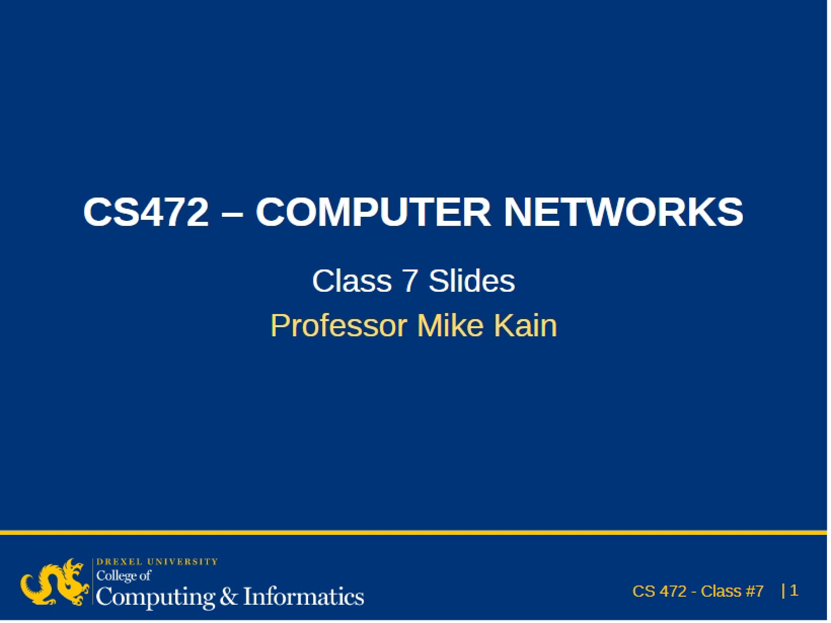 Class Seven Computer Networks