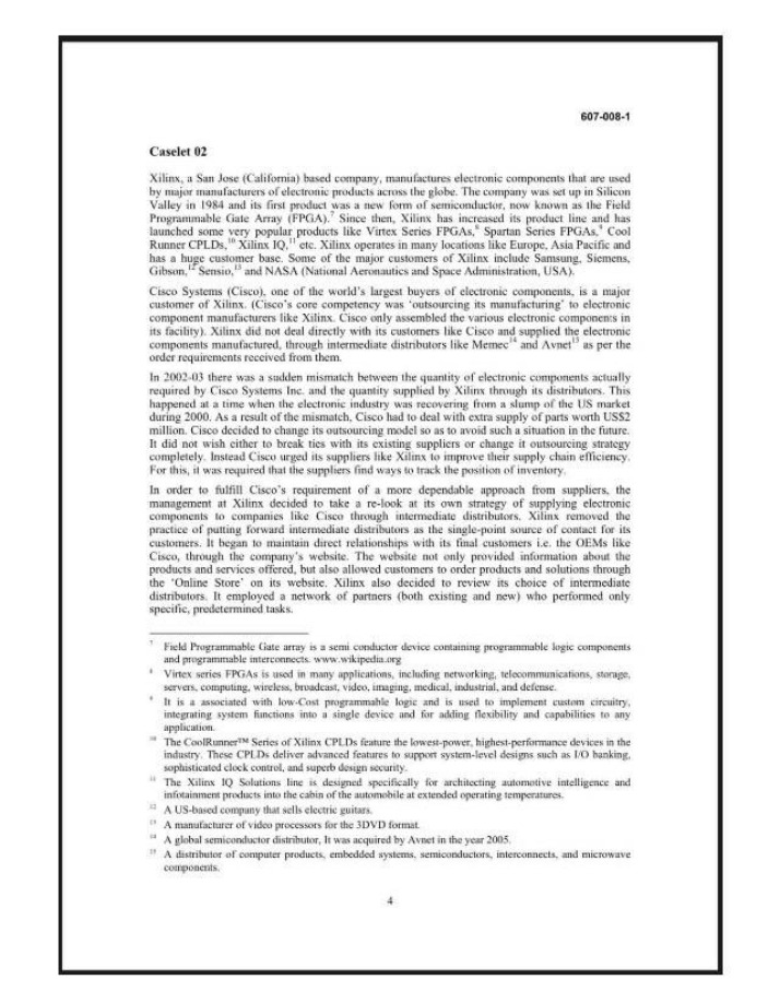 Xilinx Electronic Components Manufacturing - Caselet 02