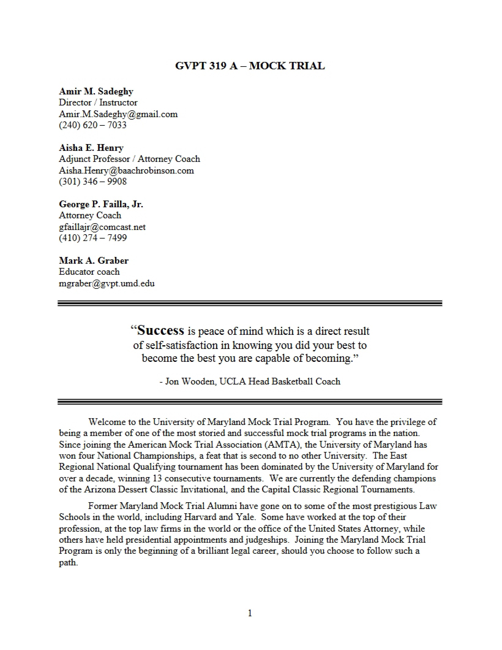 Mock Trial Materials
