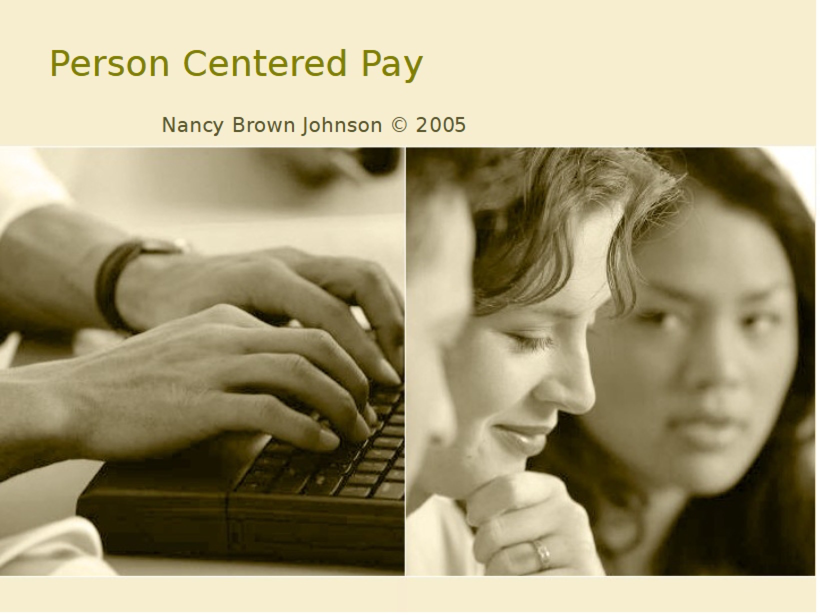 Pay Centered on Persons