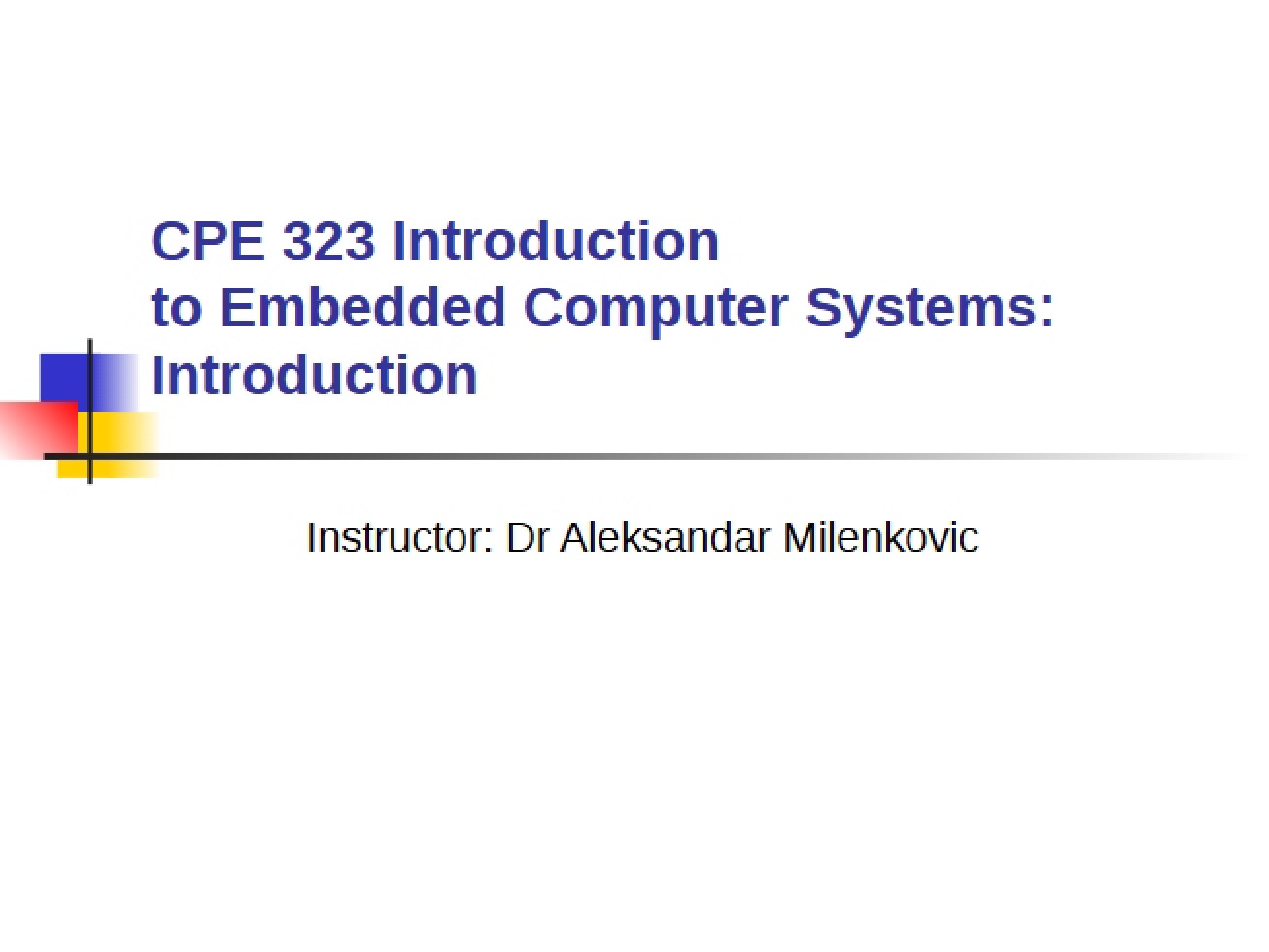 Systems of Embedded Computers