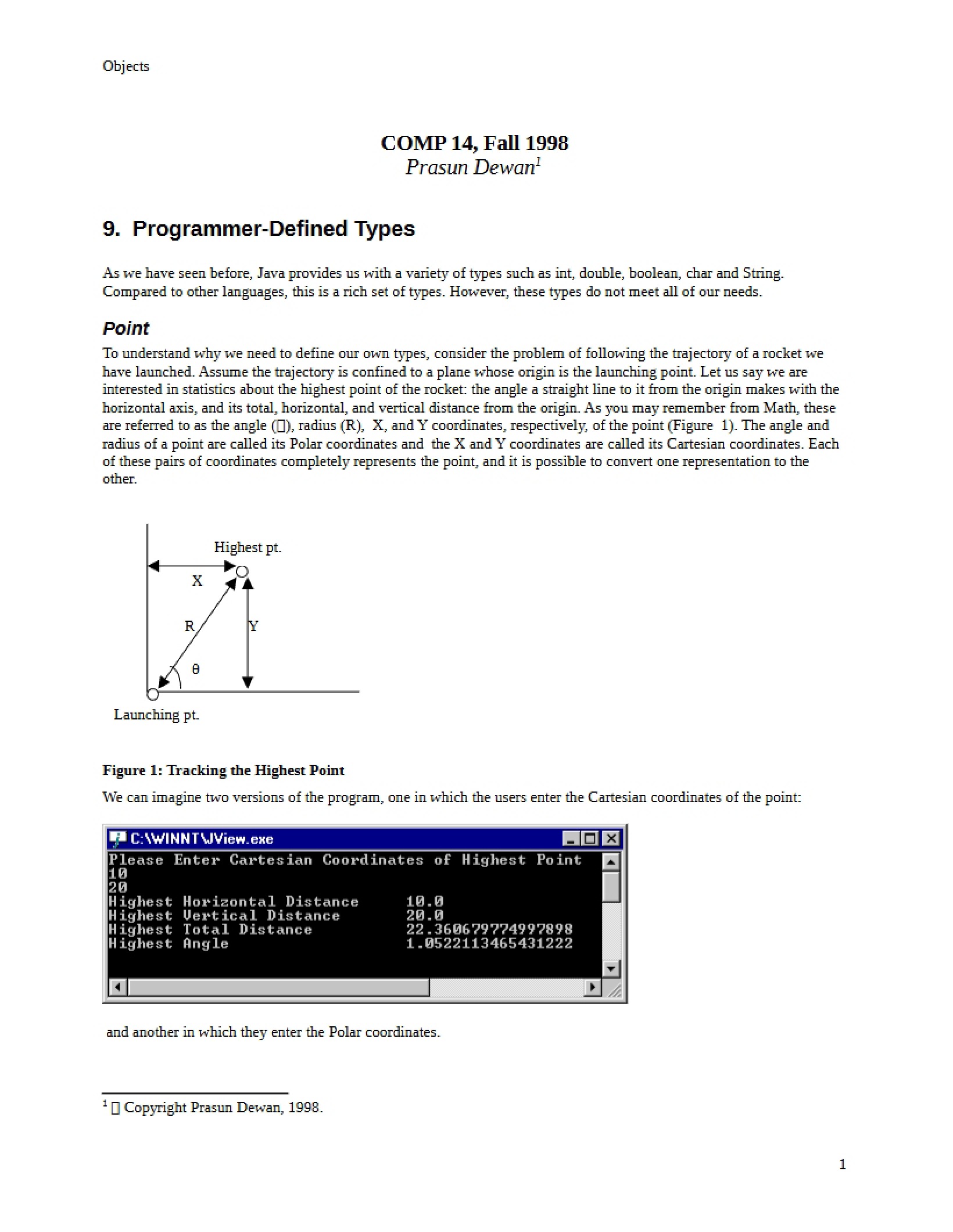 Objects in Statistics - Unit 9