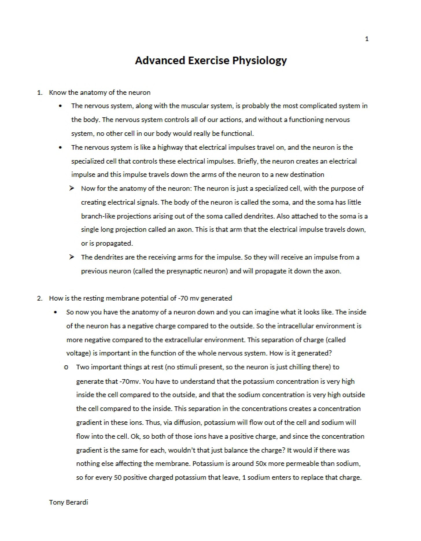 Physiology of Advanced Exercise