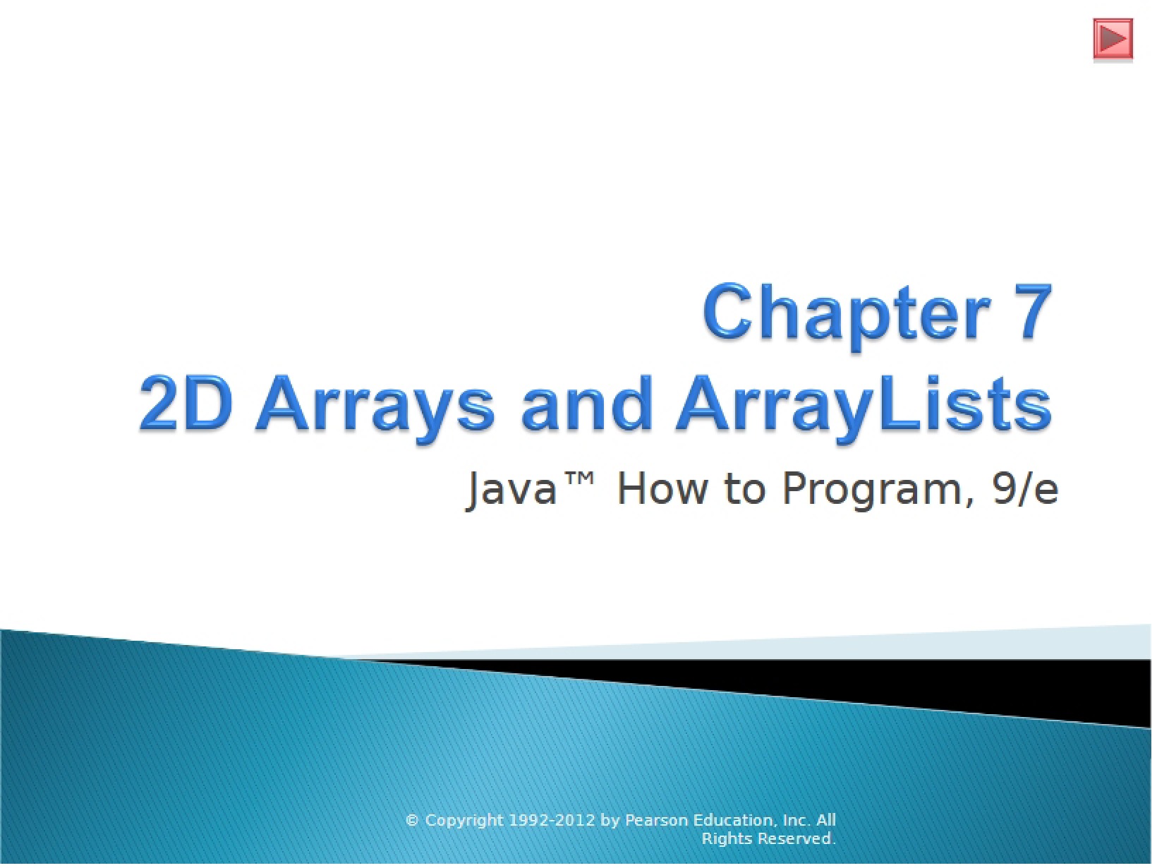 Two-Dimensional Arrays