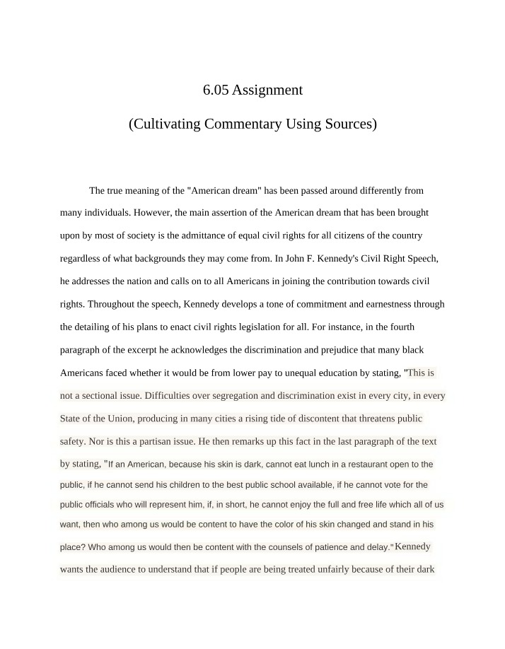 Assignment 6 05 AP Language