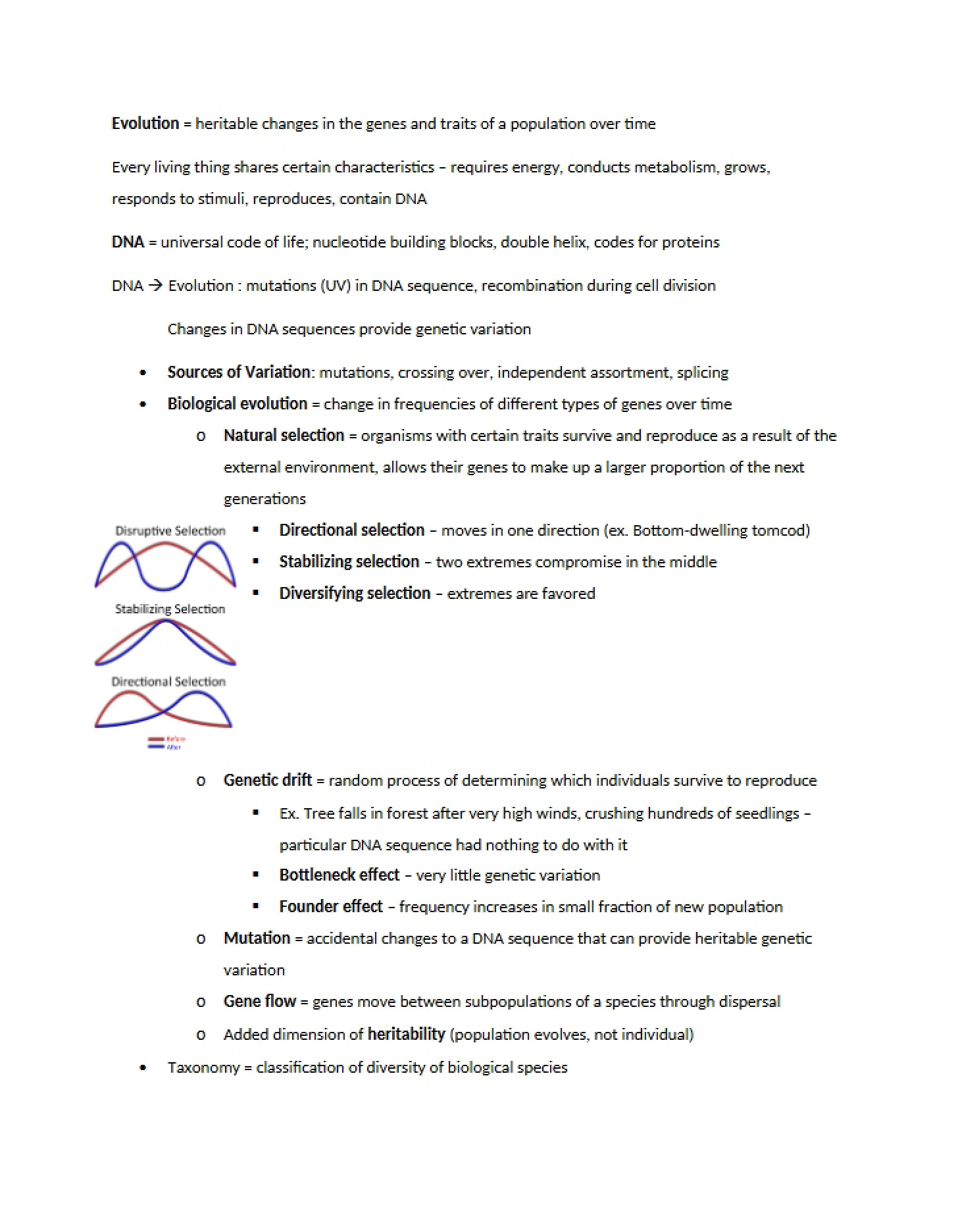 Evolutionary Theory