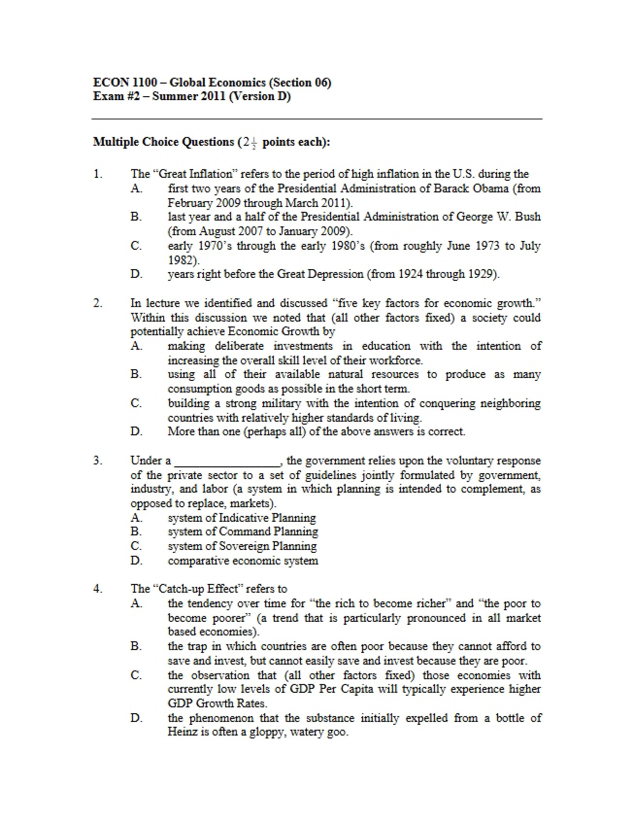 Study Guide Content for Exam 2