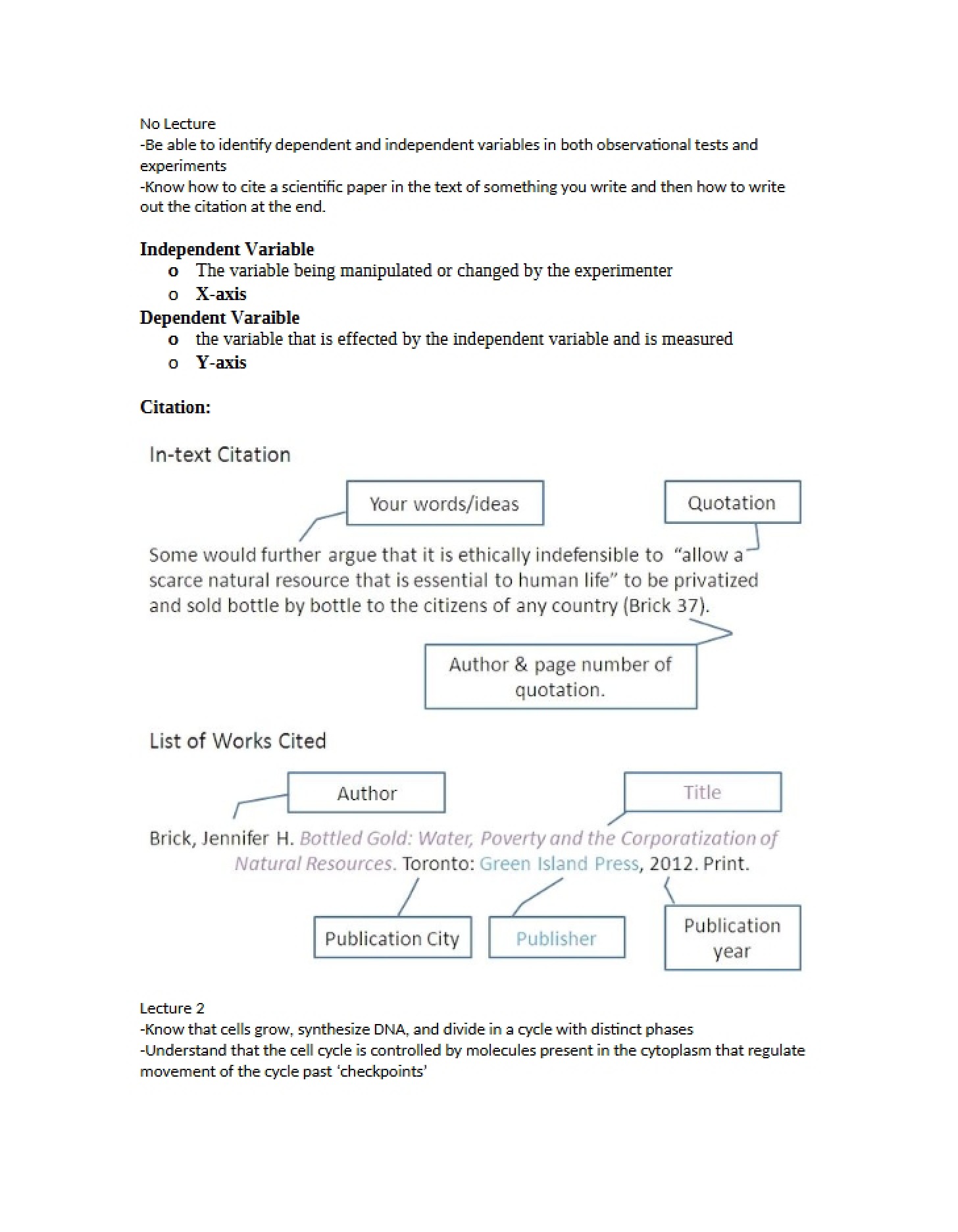 Controlled Factors in Data Evaluation